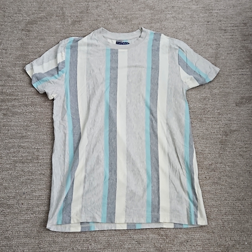San Francisco Work Shirt Blue & Grey Striped Tee